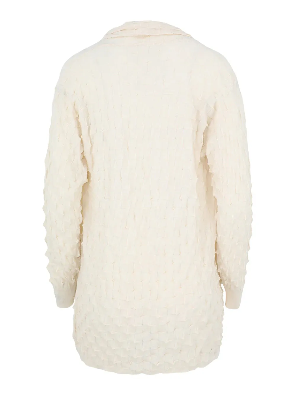 Margaret O'Leary 3D OPEN COAT Cardigan in Ivory 