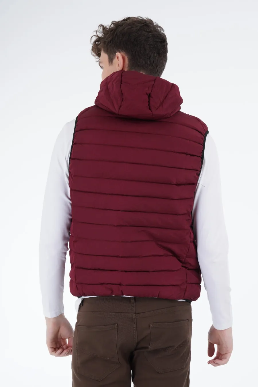 Maroon Hooded Gilet