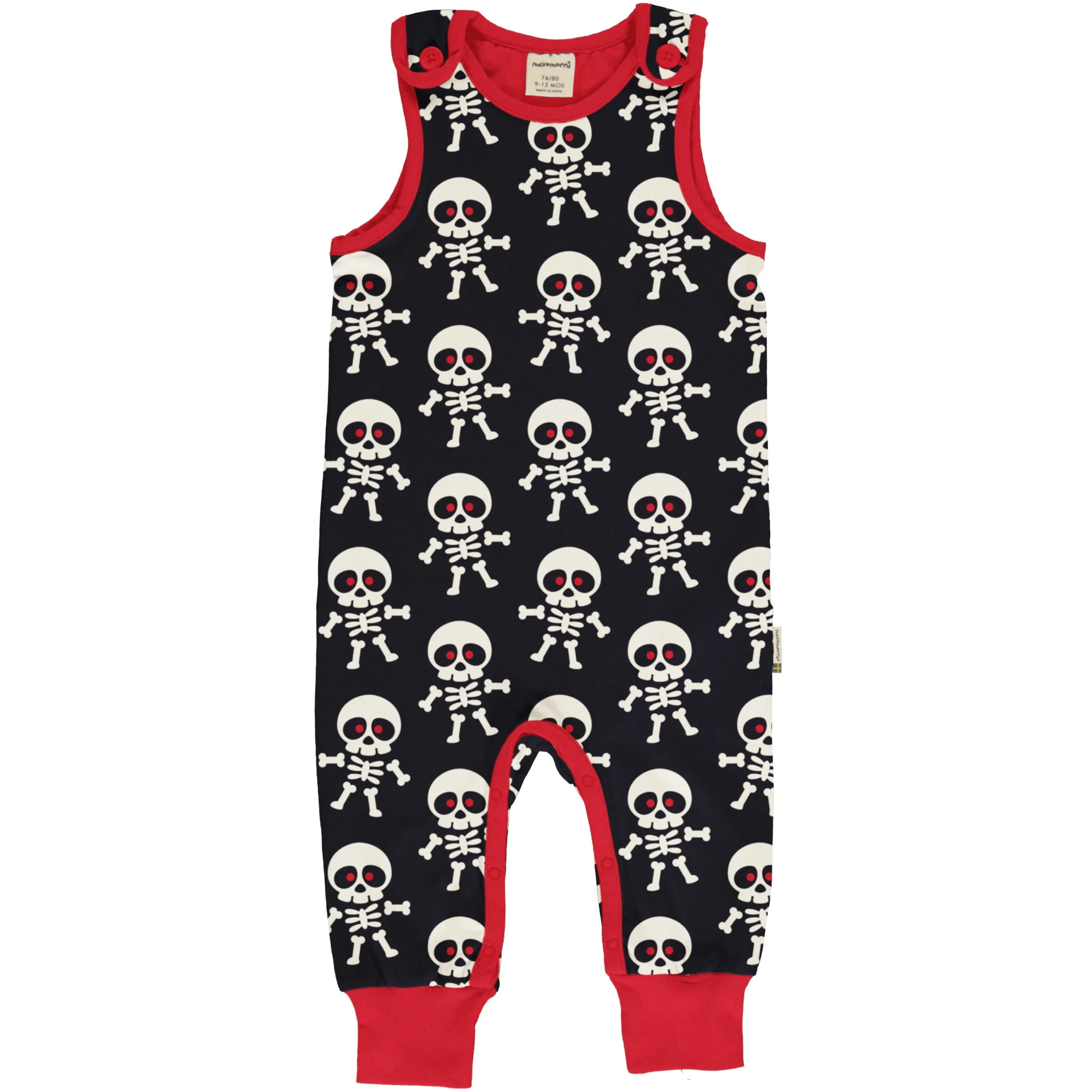 Maxomorra Halloween Skeleton Onesie