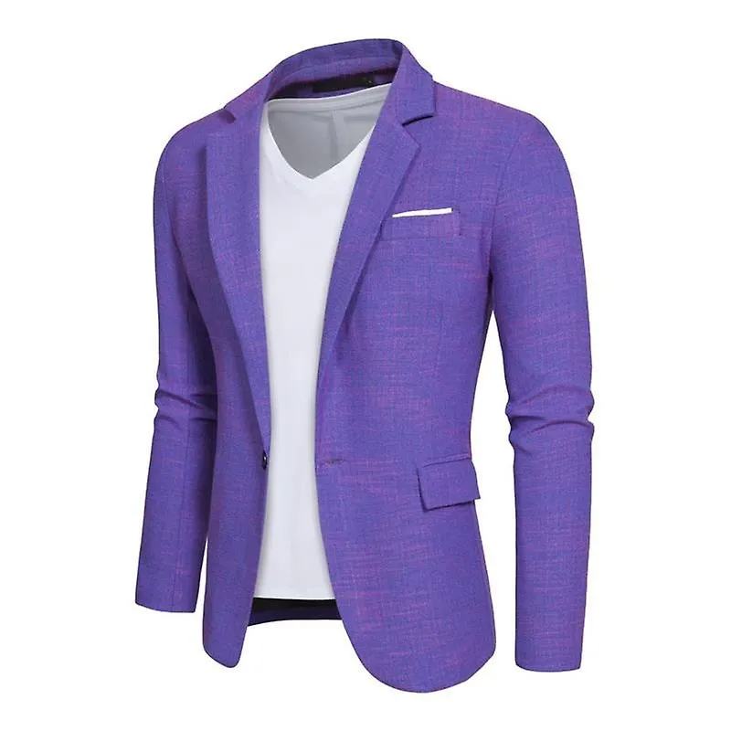 Men's Casual Blazer Suit Jackets, Slim Fit One Button Suit Jackets