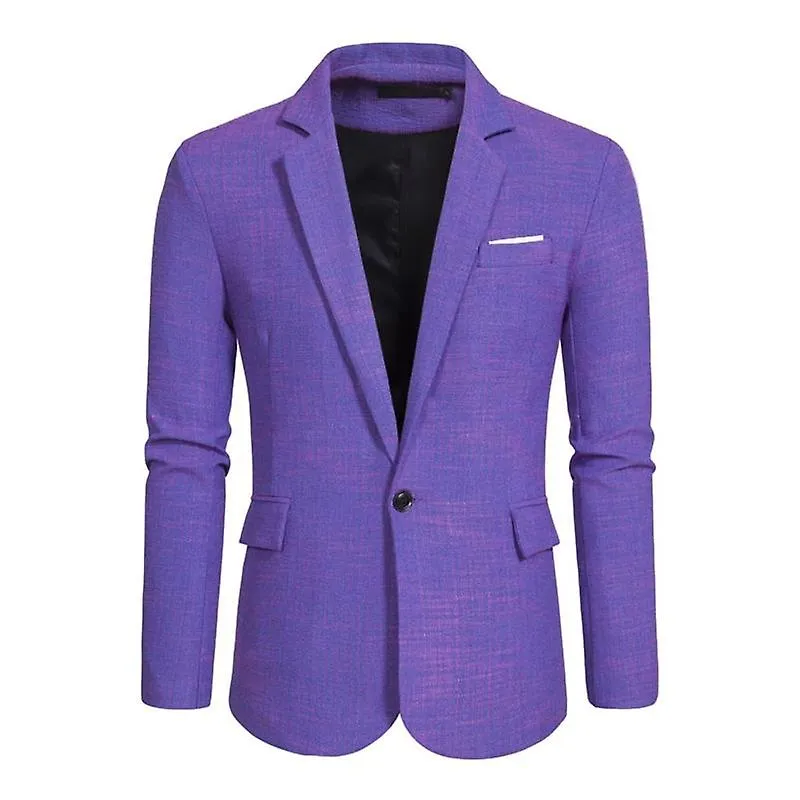 Men's Casual Blazer Suit Jackets, Slim Fit One Button Suit Jackets