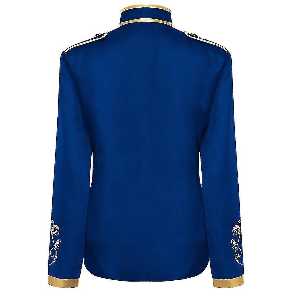 Men's Court Fashion Prince Uniform Gold Embroidered Suit Jacket