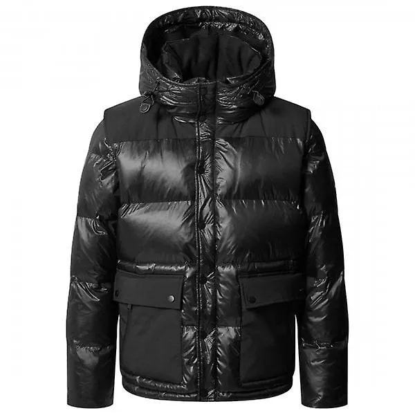 Men's Police Kamet Black Padded Puffer Jacket & Gilet