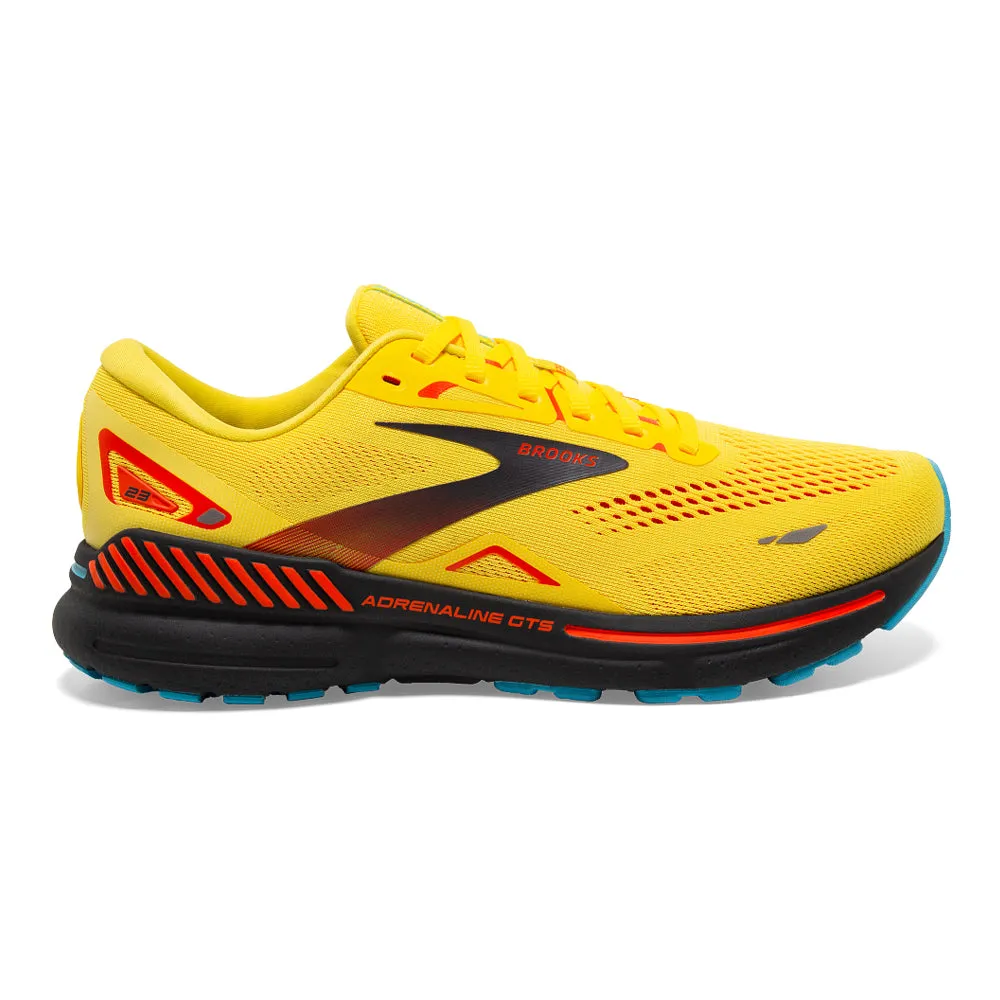 Men's Brooks Adrenaline GTS 23 Yellow Foraged Iron Orange 14 D Medium