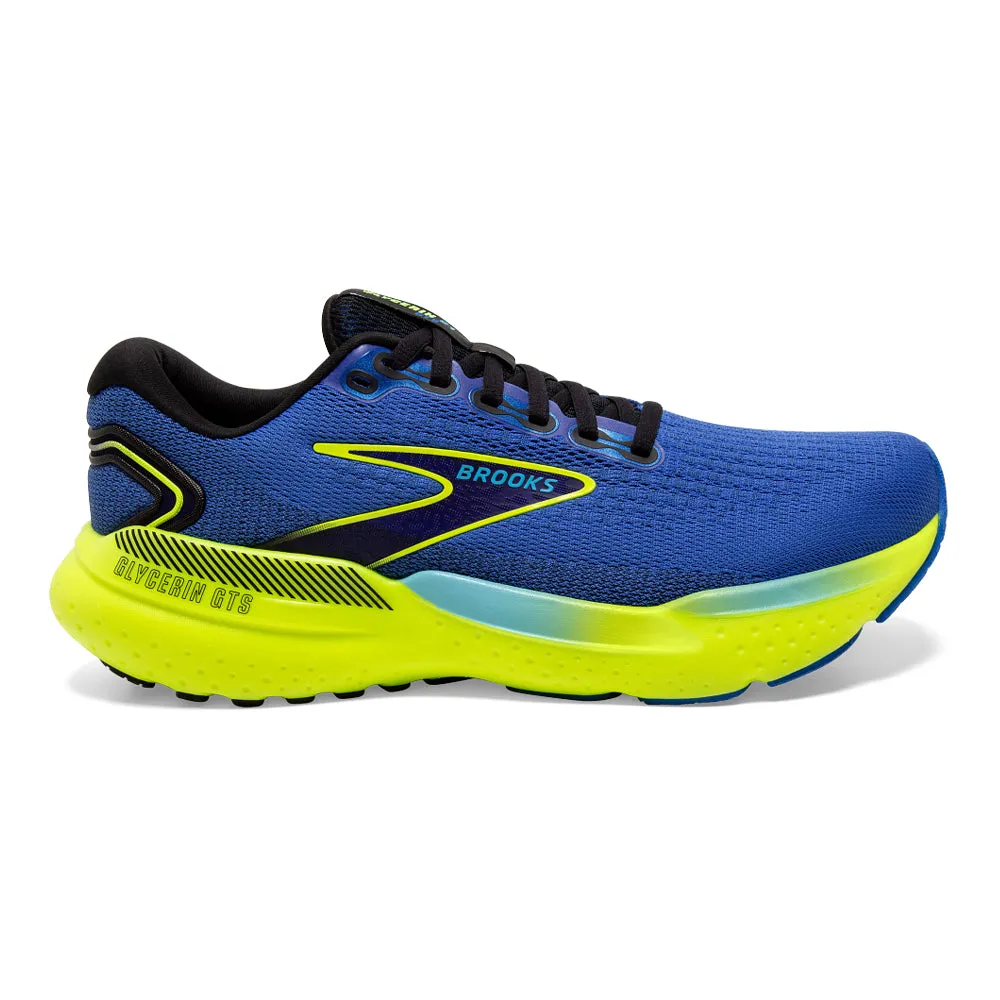 Men's Brooks Glycerin GTS 21, Blue Nightlife Black, 13D Medium