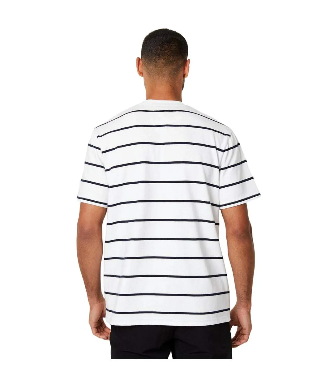 Mens stripe oversized t-shirt white Burton