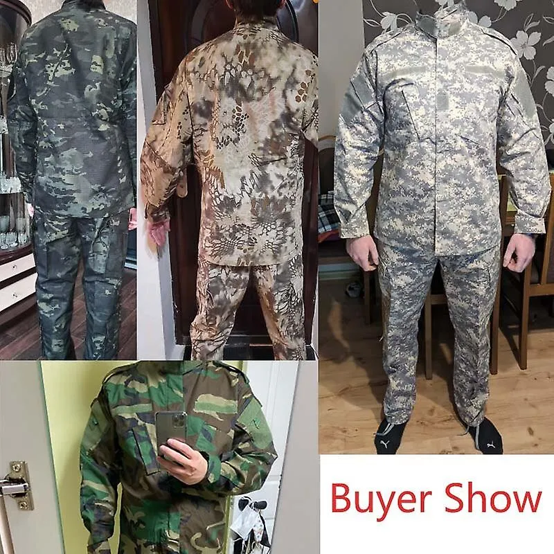 Military Uniform Camouflage Tactical Suits Men Airsoft Army Special Forces Suit Combat Shirt Pant Set Militar Soldier Clothes