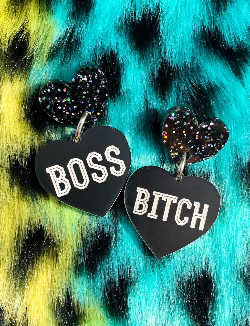 MINI BOSS BITCH EARRINGS