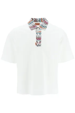 Multicolor Collar Polo Shirt