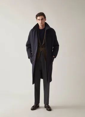 Nelson Raglan Coat - Navy