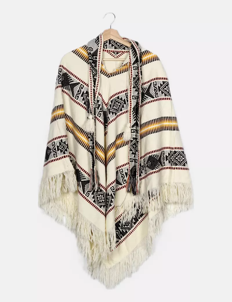 NoName Poncho desflecado multicolor