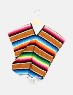 NoName Poncho multicolor rayas