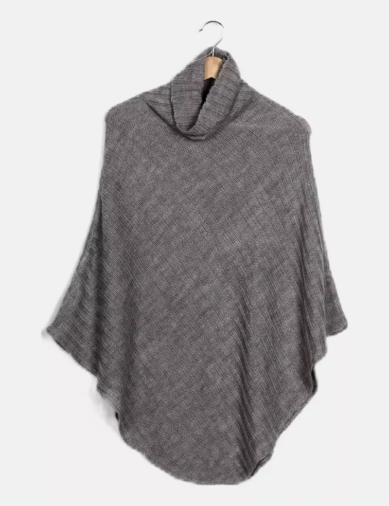 NoName Poncho punto gris