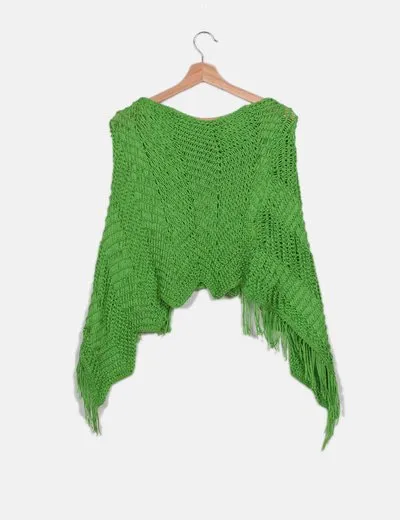 NoName Poncho verde calado