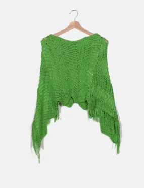 NoName Poncho verde calado