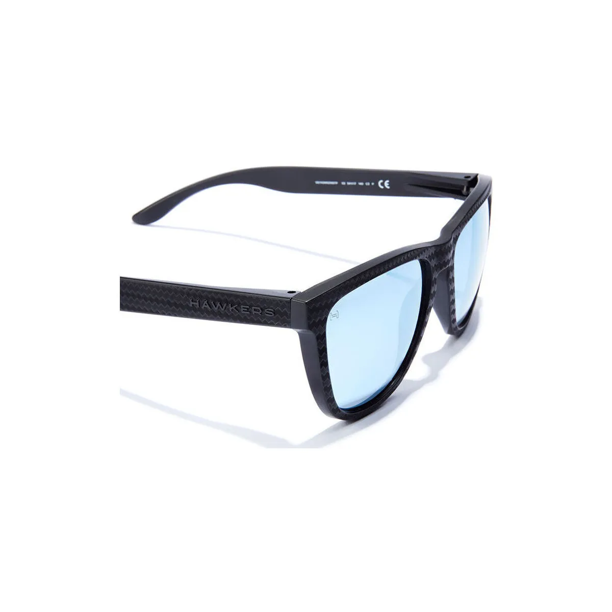 One Raw Carbon Fiber Polarized blue Chrome