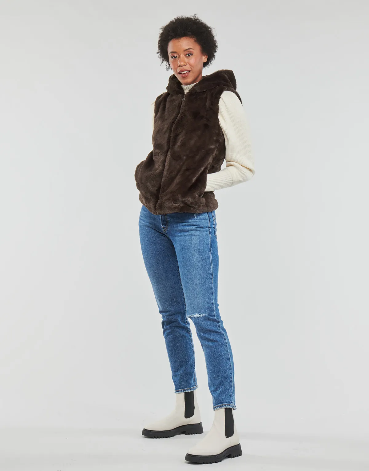 ONLMALOU FAUX FUR WAISTCOAT CC OTW