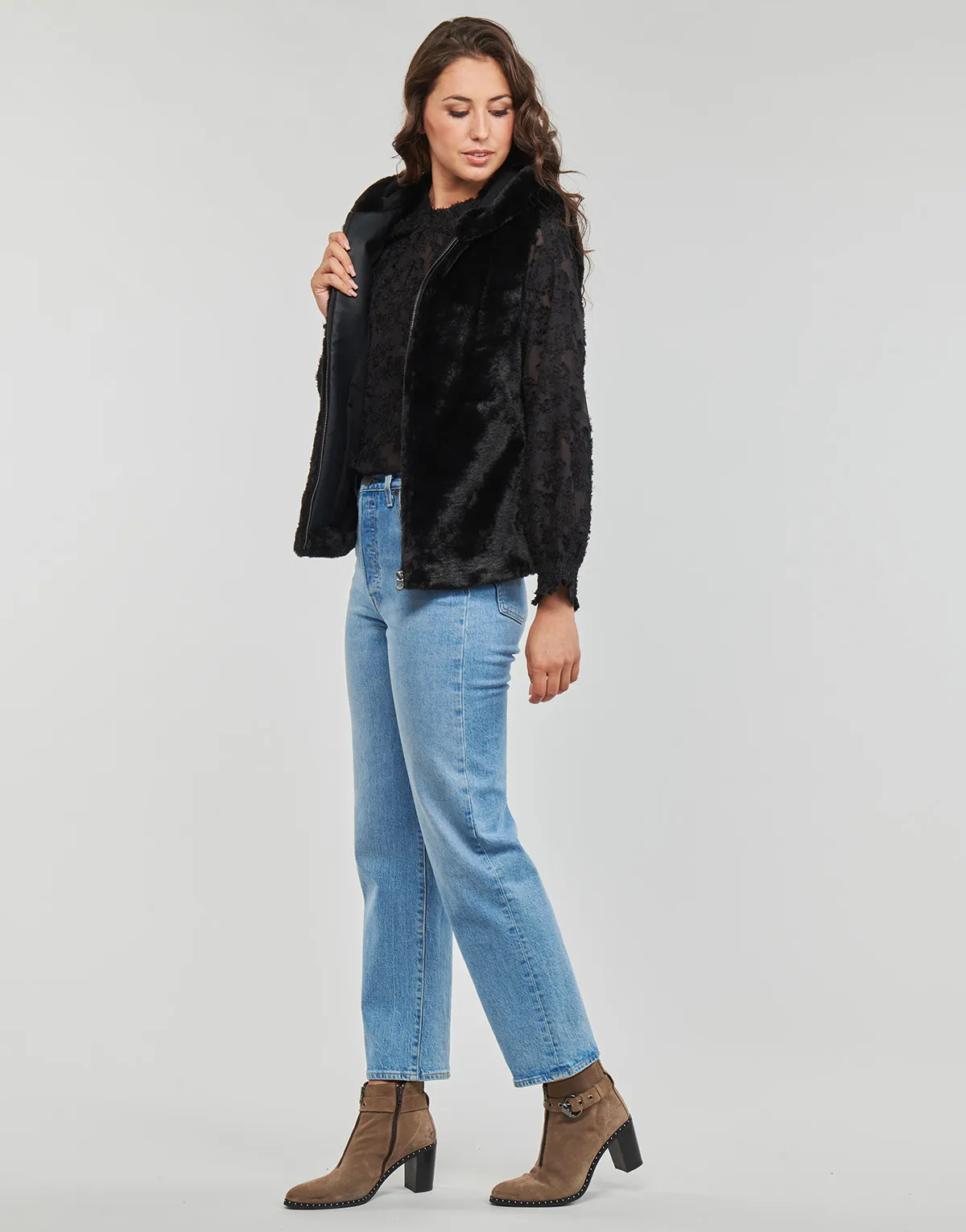 ONLNEWMALOU FAUX FUR WAISTCOAT CC OTW