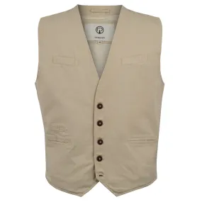 Oscar - Mens Stone Cotton Waistcoat