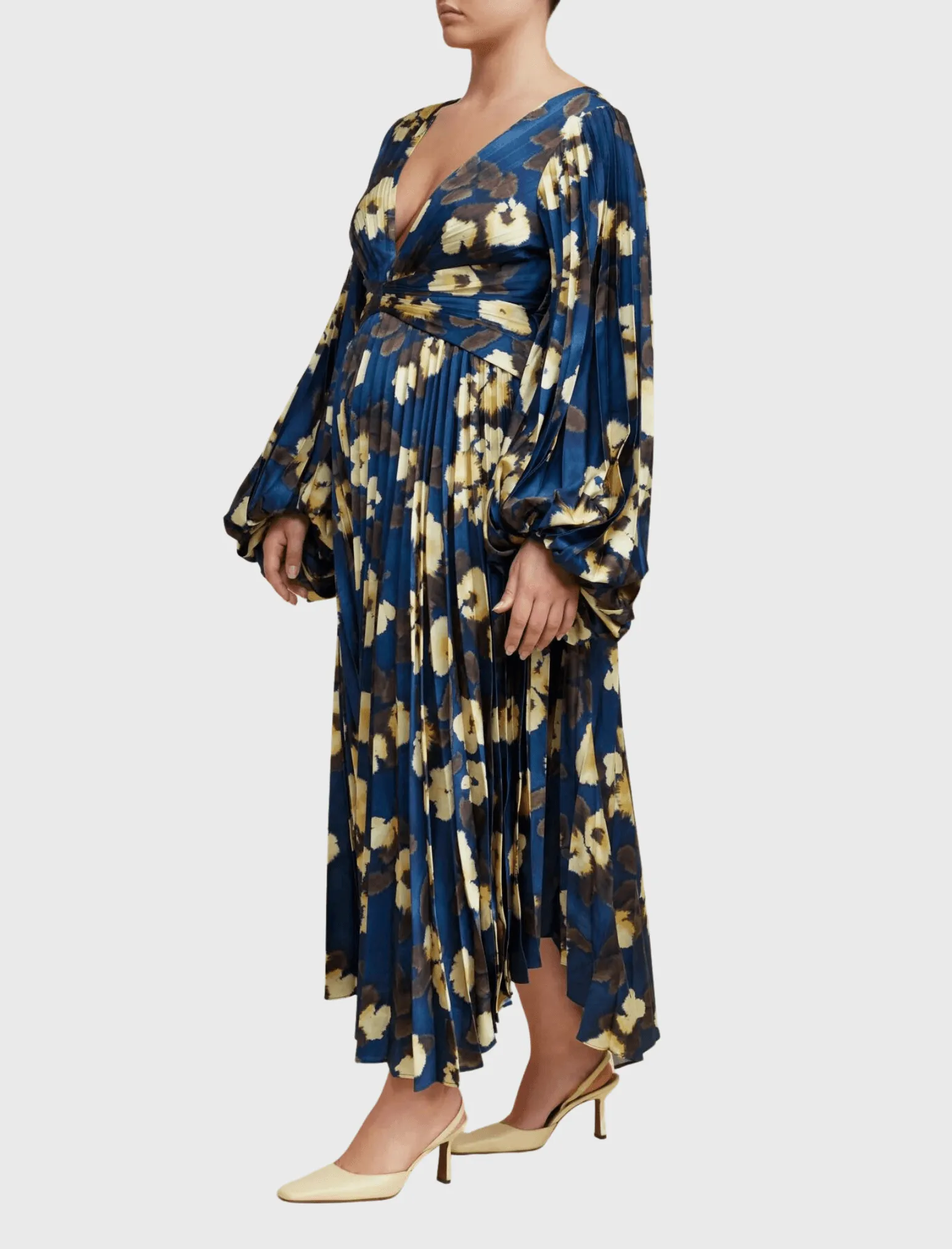 Palms Long Sleeve Midi Dress