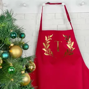 Personalised Festive Red Christmas Apron