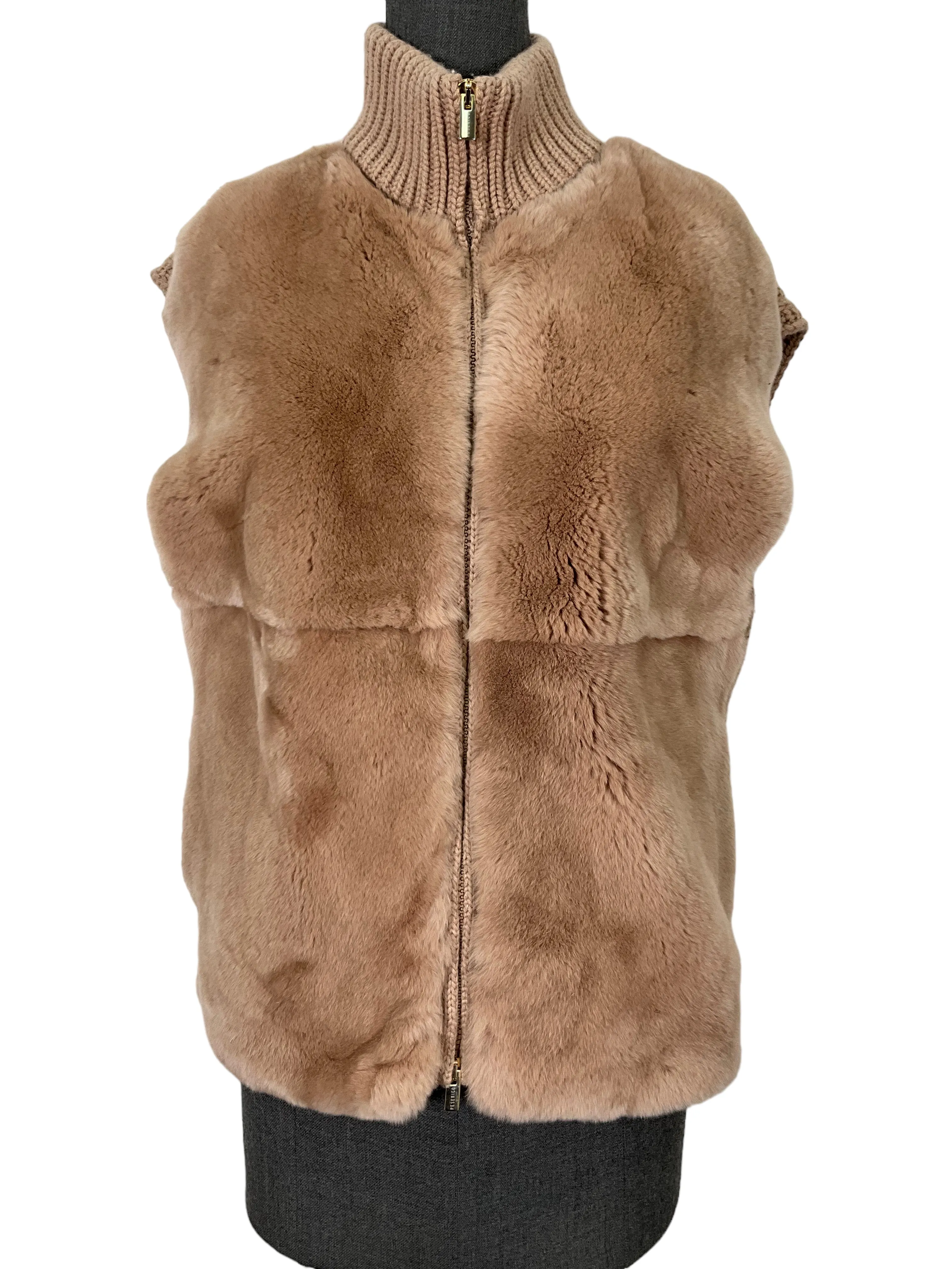 Peserico Rabbit Fur Vest Medium Size