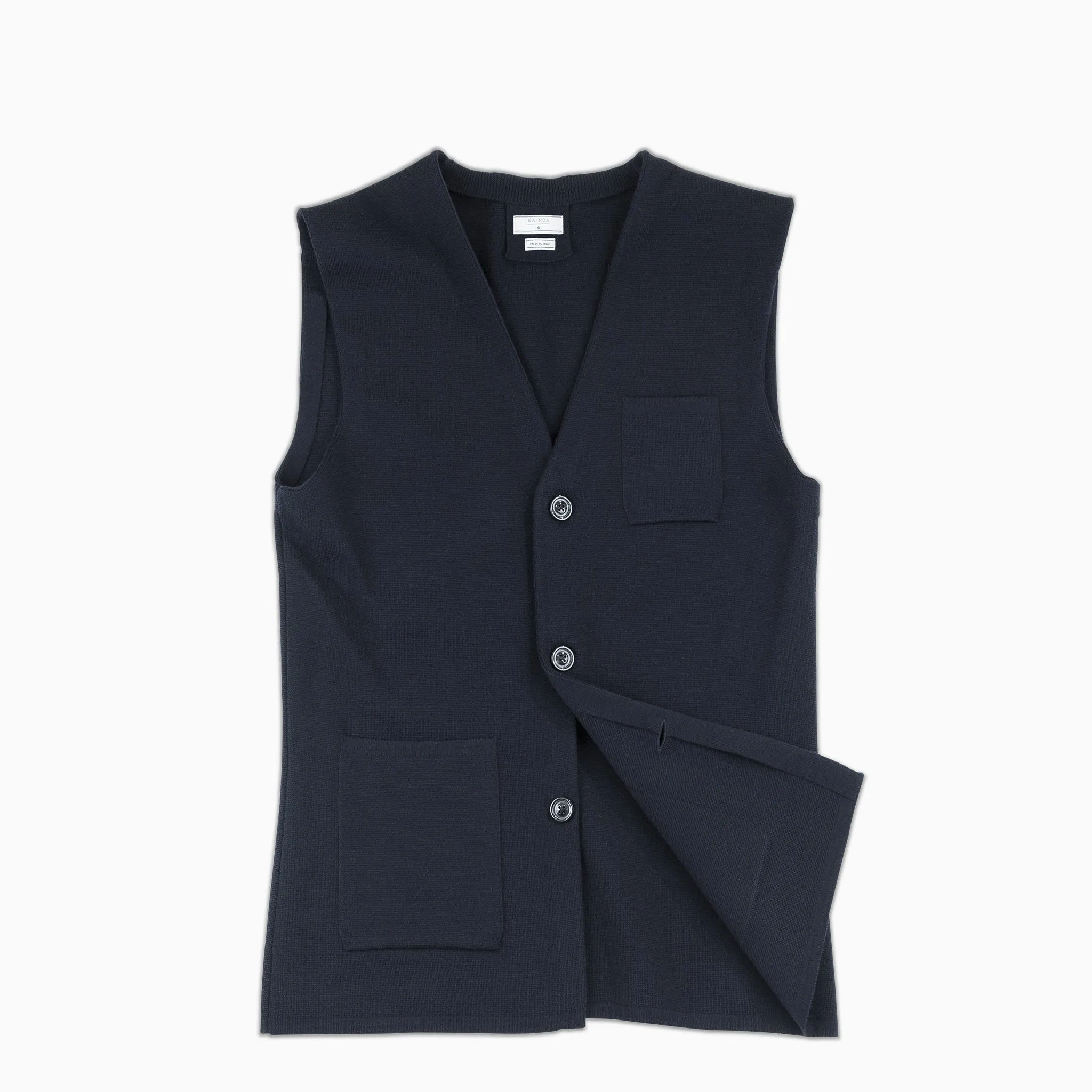 Peyen Knitted gilet in dark blue - Shop now