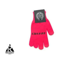 Pink Chrome Hearts CH Plus Gloves