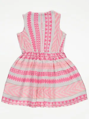 Pink Glitter Jacquard Sleeveless Playsuit | Kids | George at ASDA