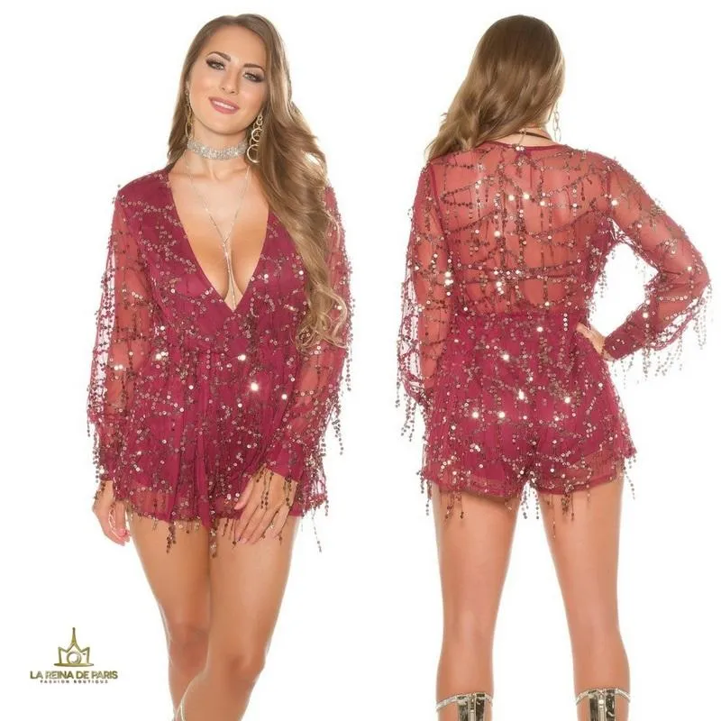 Playsuit party burgundy