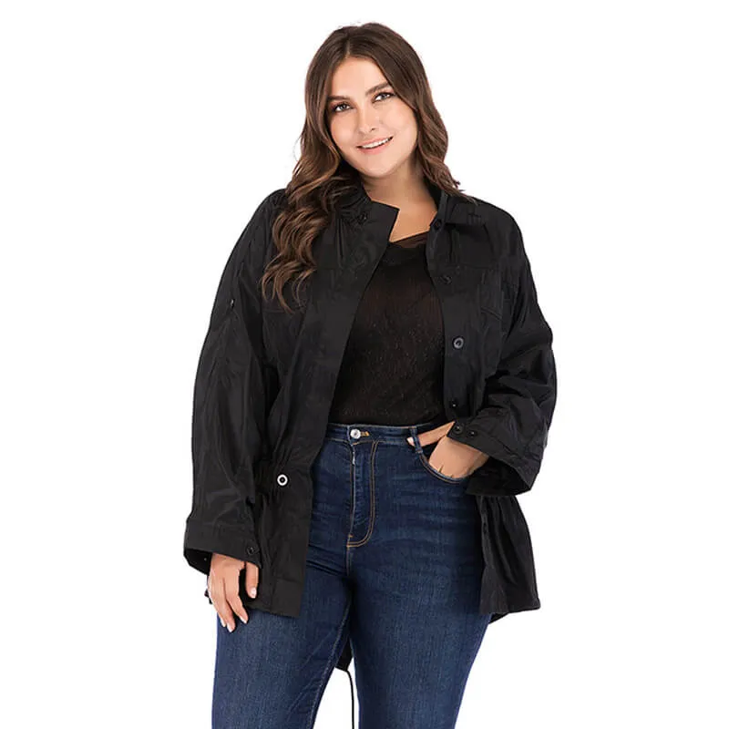 Plus Size Black Coat | Chic Lover - Plus Size Clothing