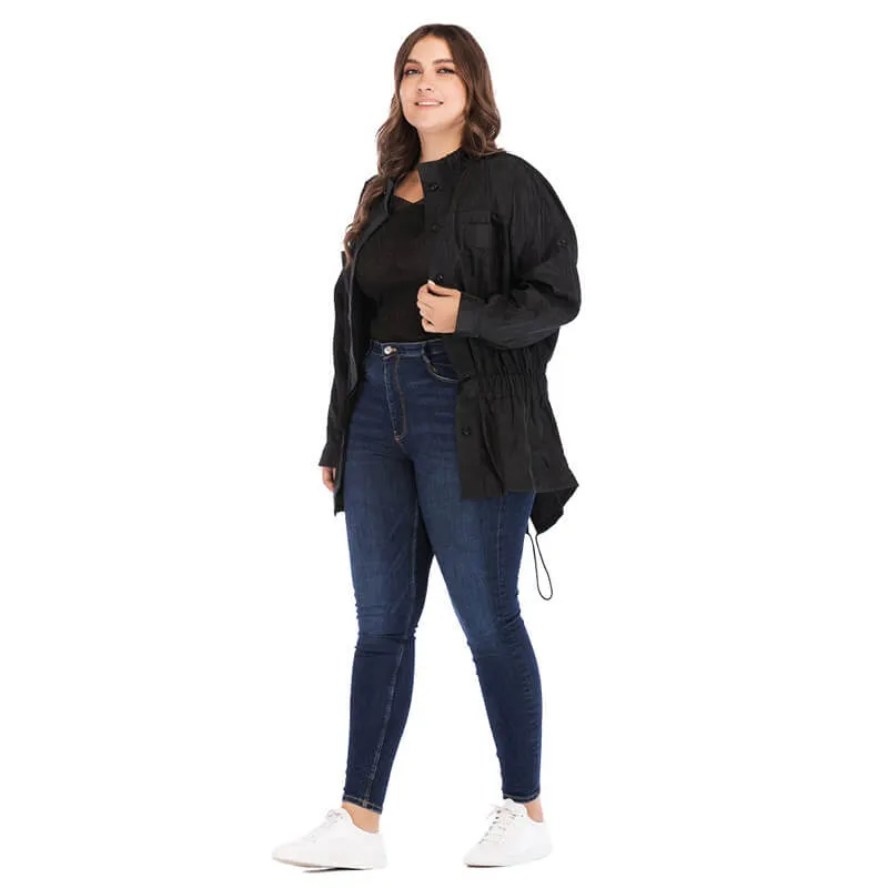 Plus Size Black Coat | Chic Lover - Plus Size Clothing