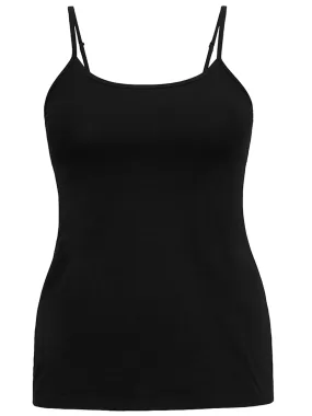 Plus Size Camisole Top With Adjustable Straps