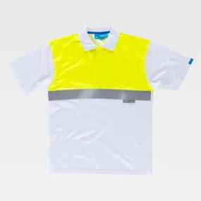 Polo combinado tejido antibacteriano con reflectante