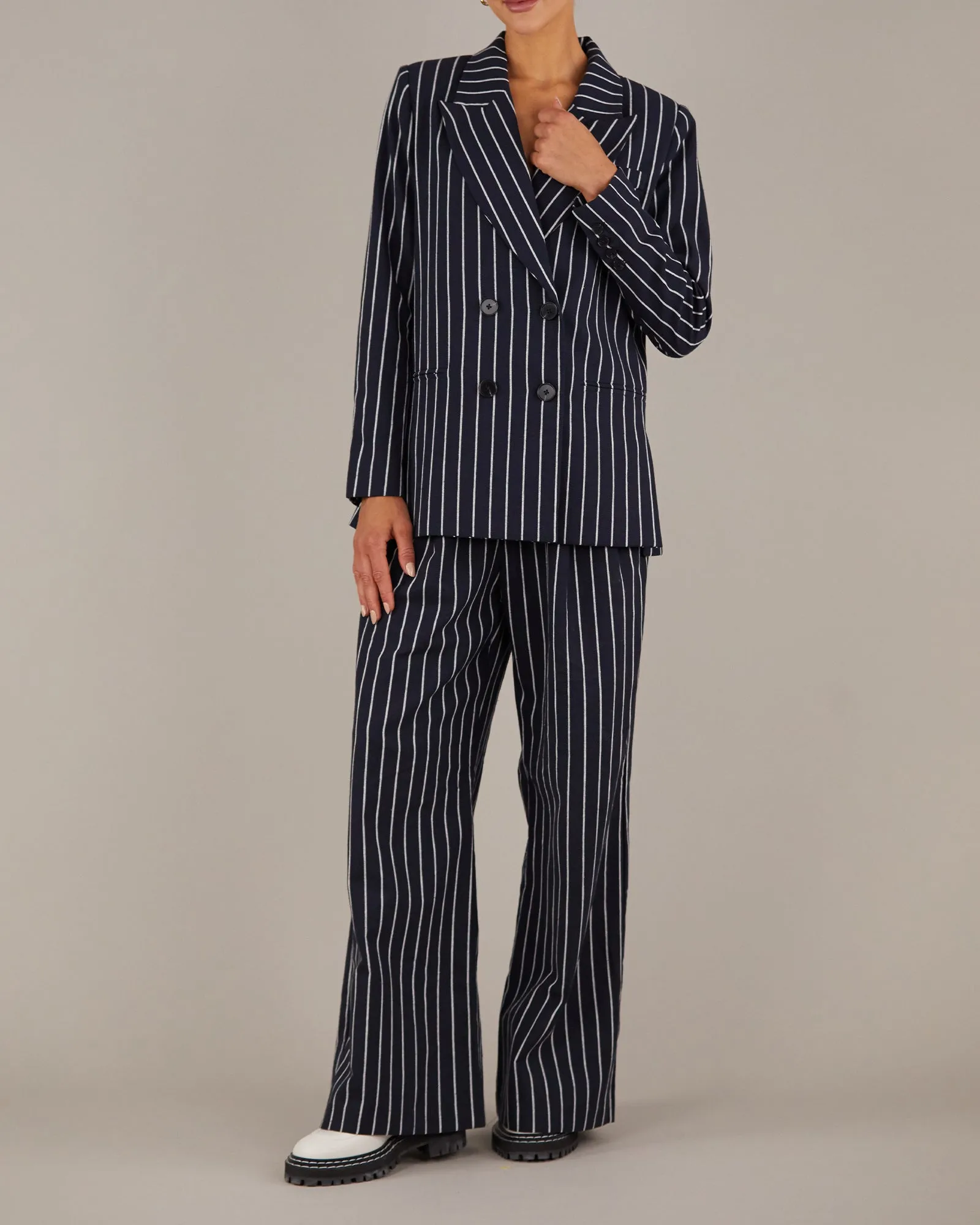 Polo Linen Pinstripe Blazer - Shop Now