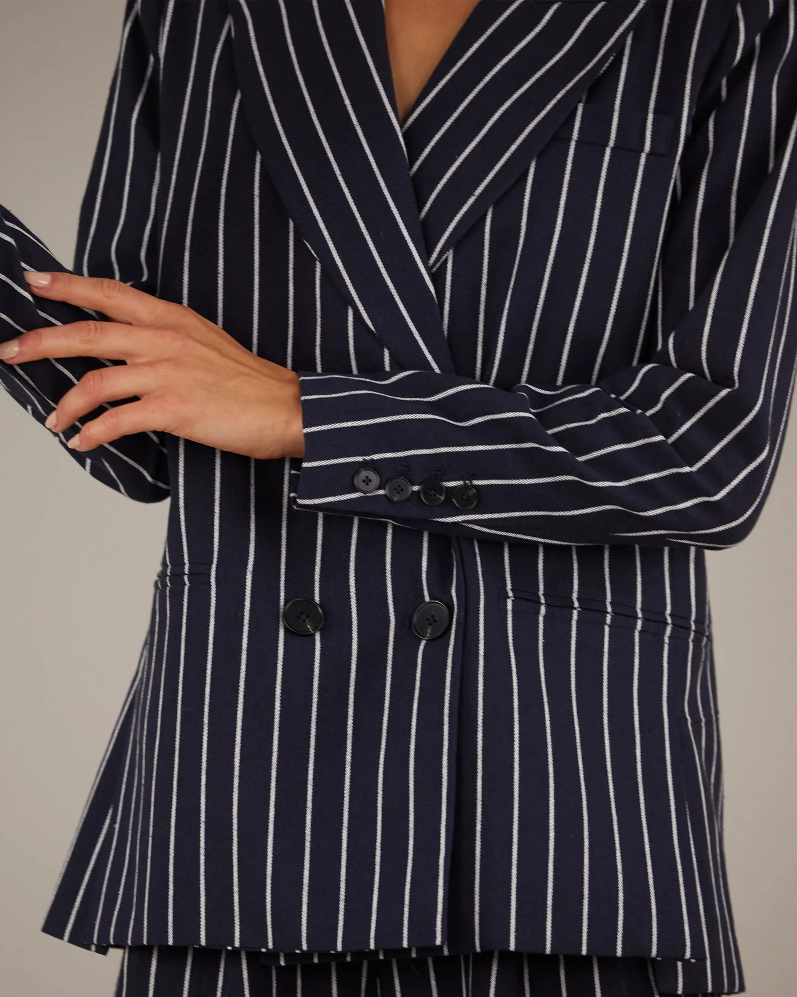 Polo Linen Pinstripe Blazer - Shop Now