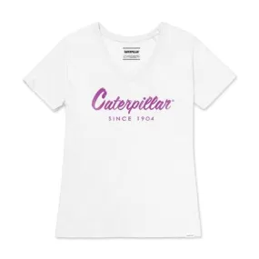 Polo Mujer Caterpillar Script V-Neck