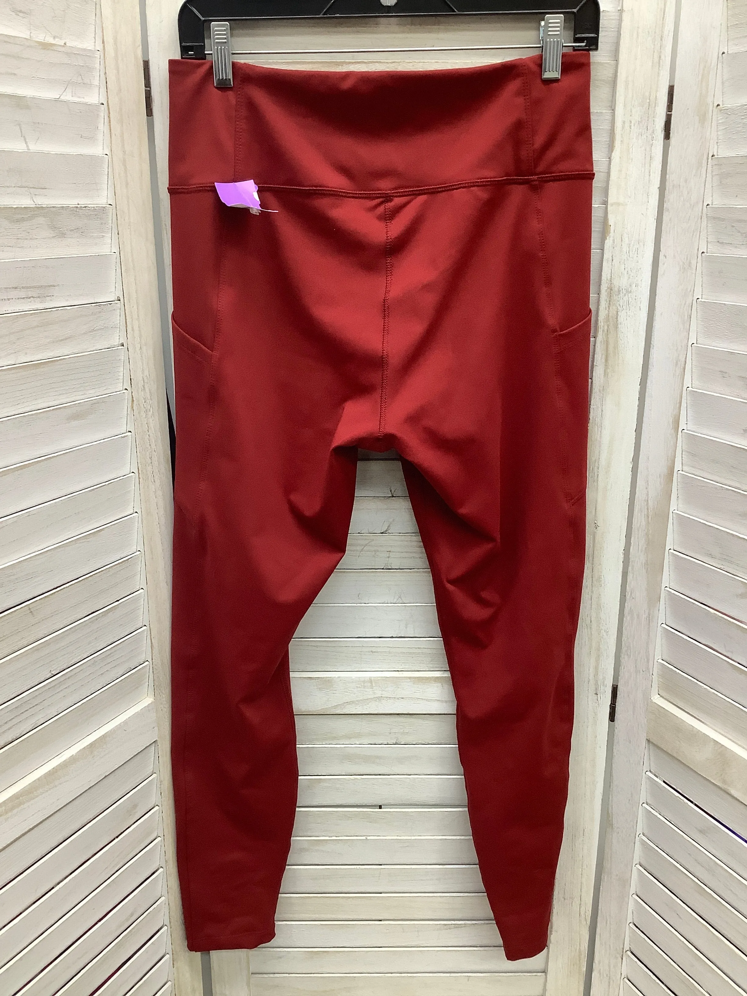 Red Athletic Leggings Eddie Bauer, Size M