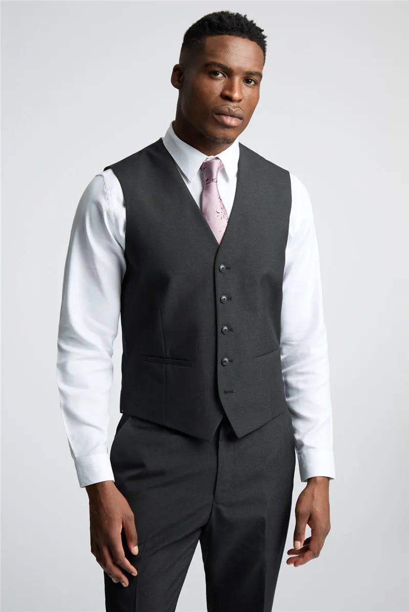 Regular Fit Charcoal Waistcoat