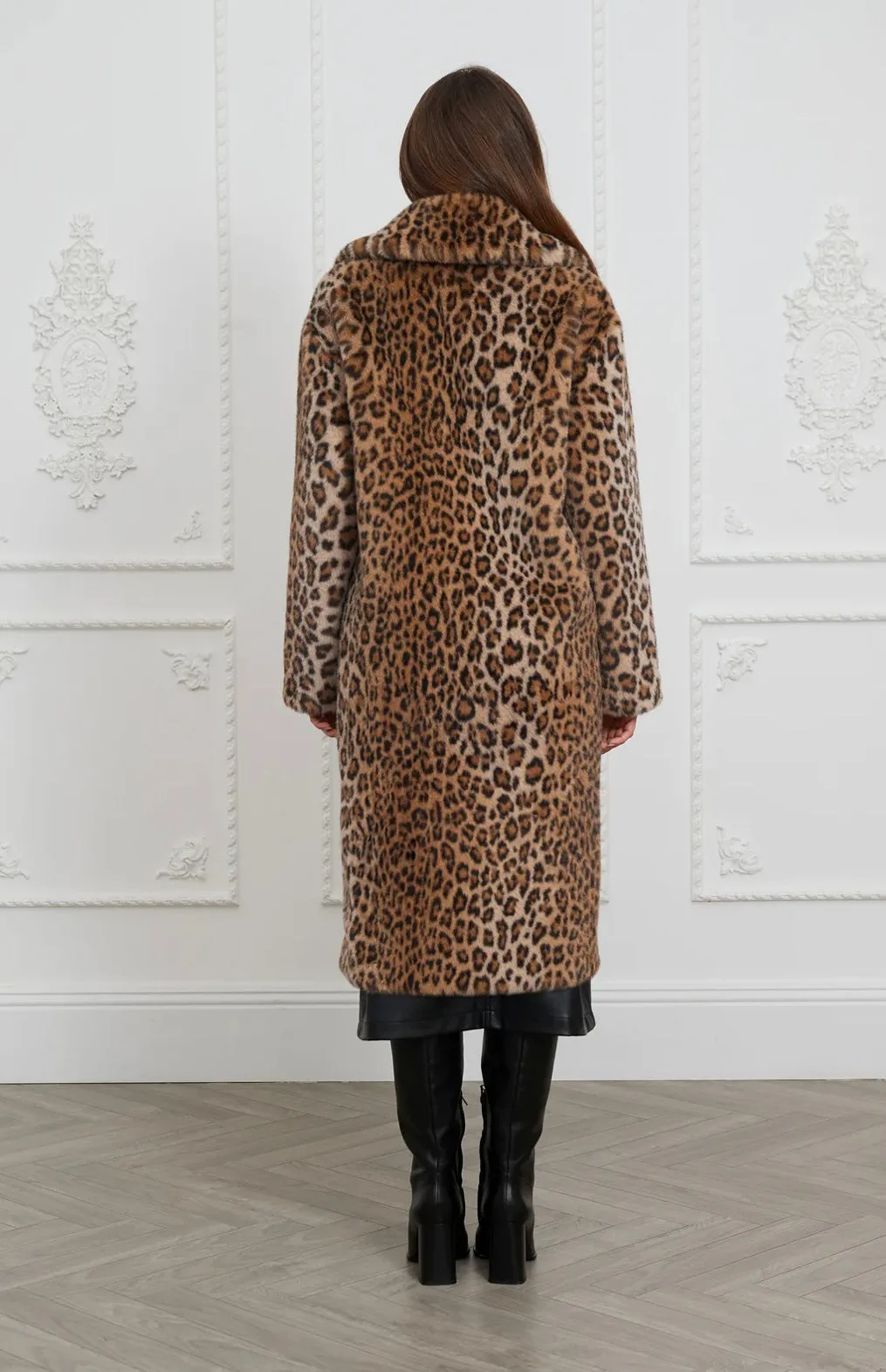 Sacs of Ashbourne   Issy London Loretta Longline Luxe Faux Fur Coat