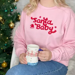 Santa Baby Pink And Red Christmas Sweatshirt