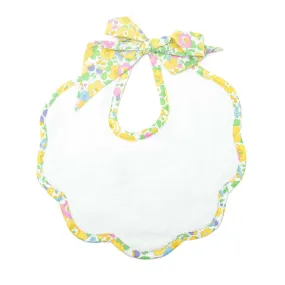 Scalloped Bib - Liberty Betsy Yellow