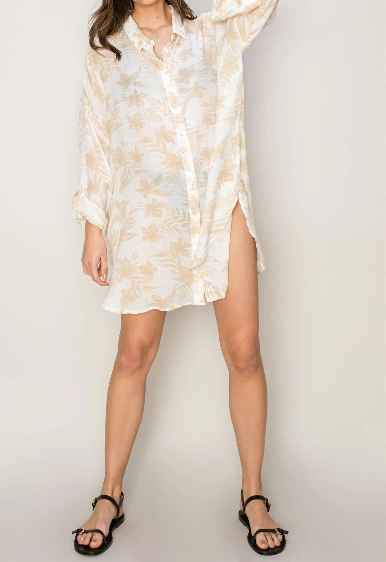 Serenity Bloom Tunic- Taupe