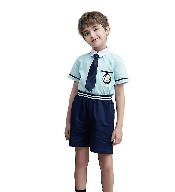 Short-sleeved College Style School Uniform Set