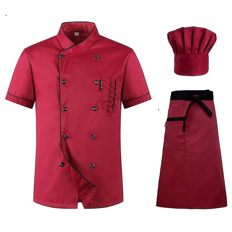 Short Sleeved Restaurant Chef Uniform