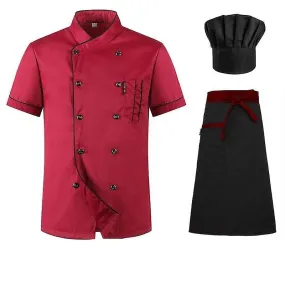 Short Sleeved Restaurant Chef Uniform