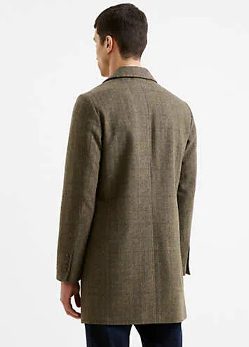 Single Breasted Herringbone Overcoat by French Connection | Look Again