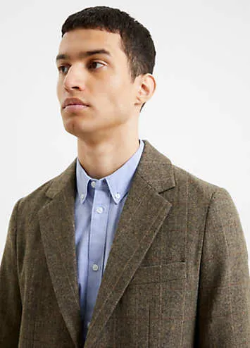 Single Breasted Herringbone Overcoat by French Connection | Look Again