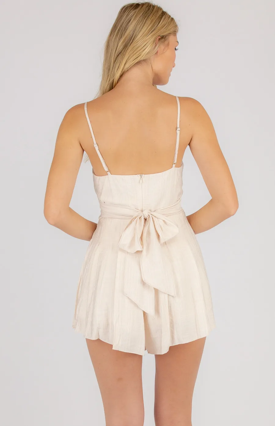 Singlet Strap Playsuit with Wrap Tie Feature (SJP408A)