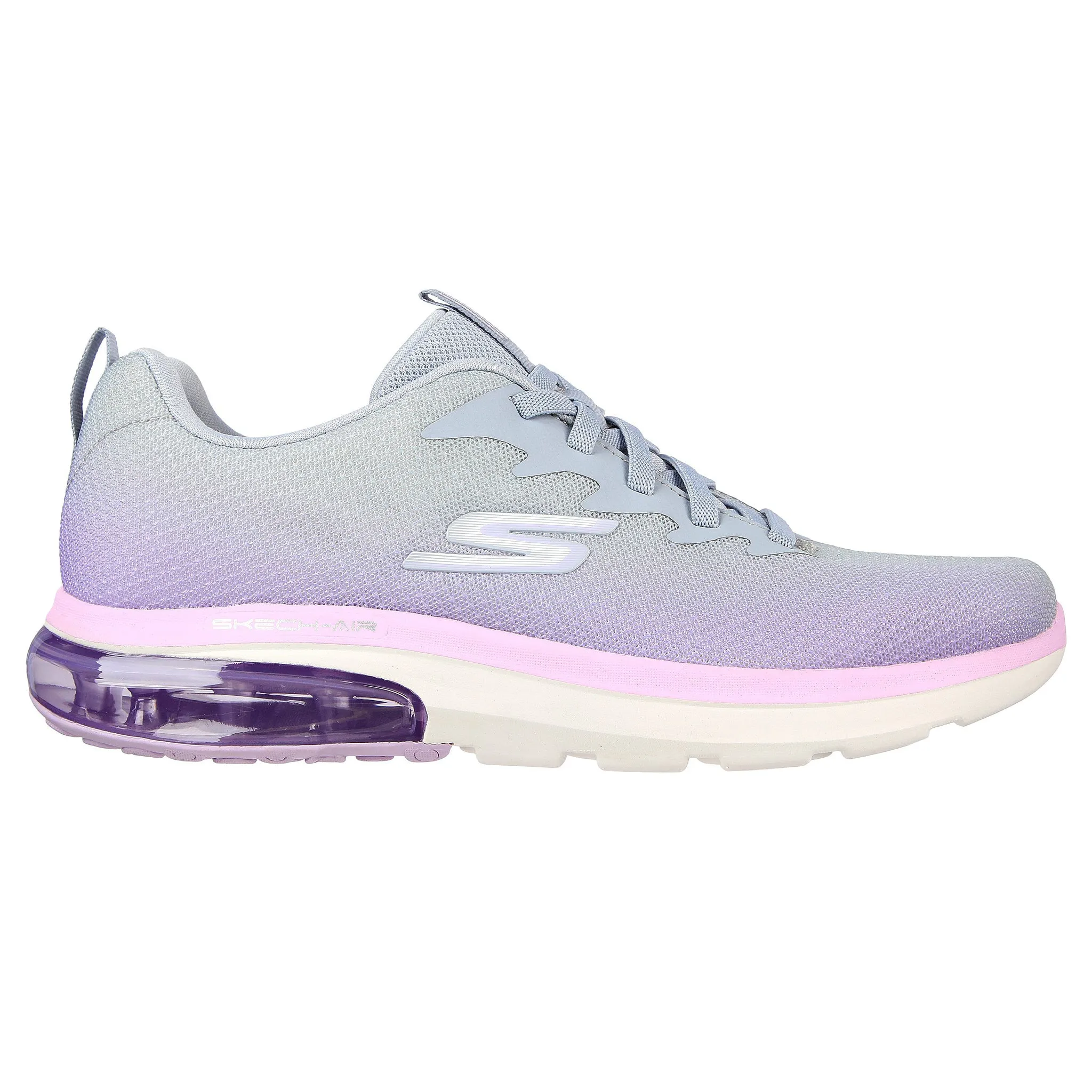 Skechers Women's 124348 GOwalk Air 2.0 Quick Breeze Gray/Lavender Athletic Shoes